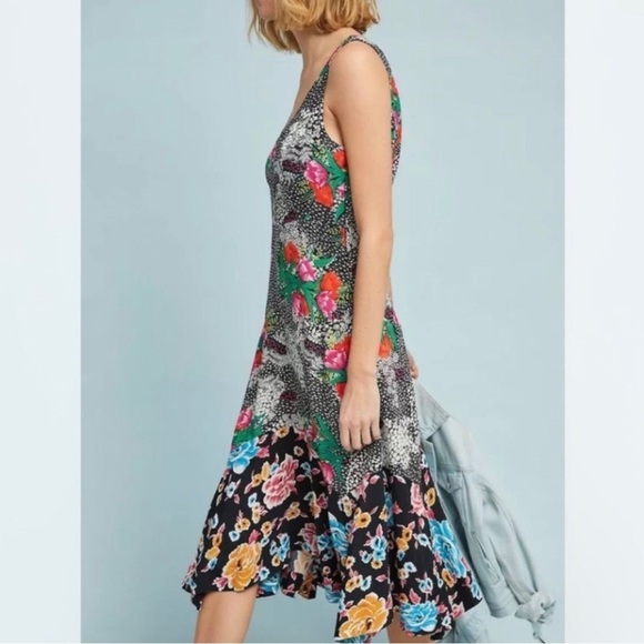 Anthropologie Maeve Violette Floral Midi Dress - Picture 7 of 14
